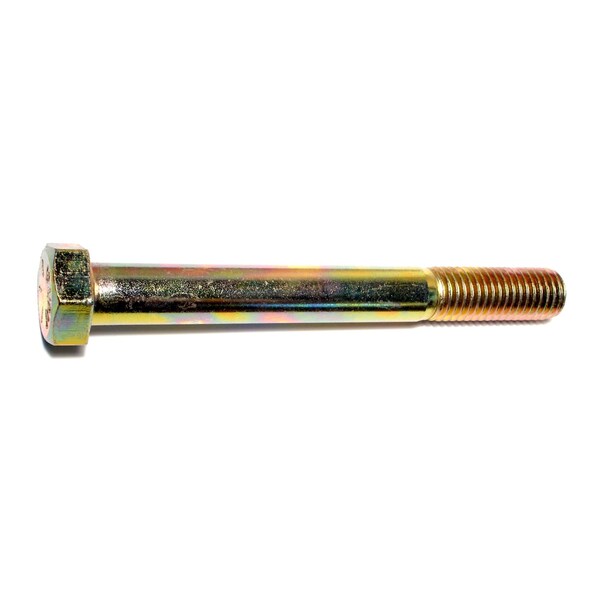 Midwest Fastener Grade 8, 5/8"-11 Hex Head Cap Screw, Zinc Yellow Steel, 5-1/2 in L, 10 PK 00759 - main